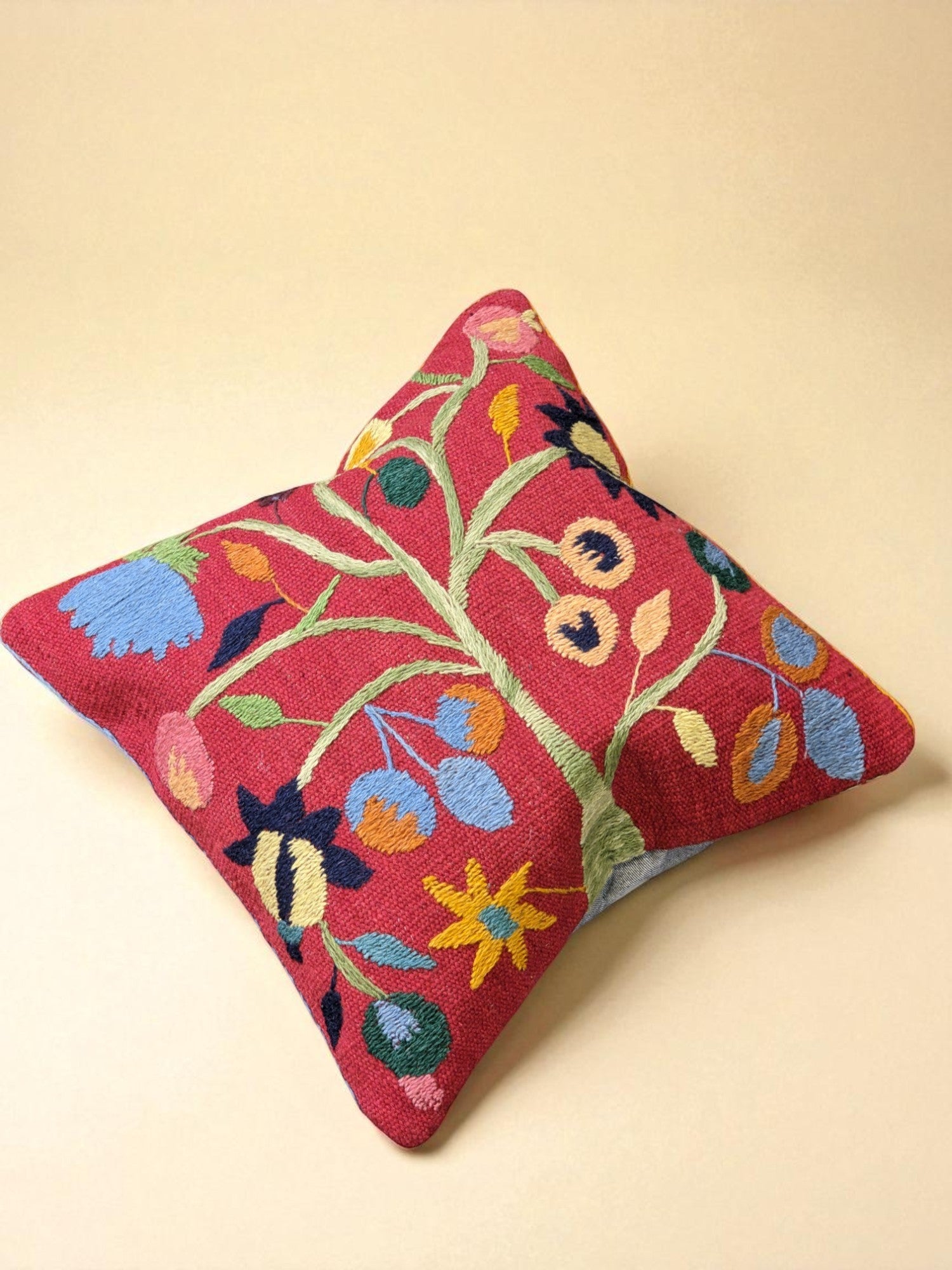 Suzani Hand Embroidered Cushion Cover - 45 x 45 cm