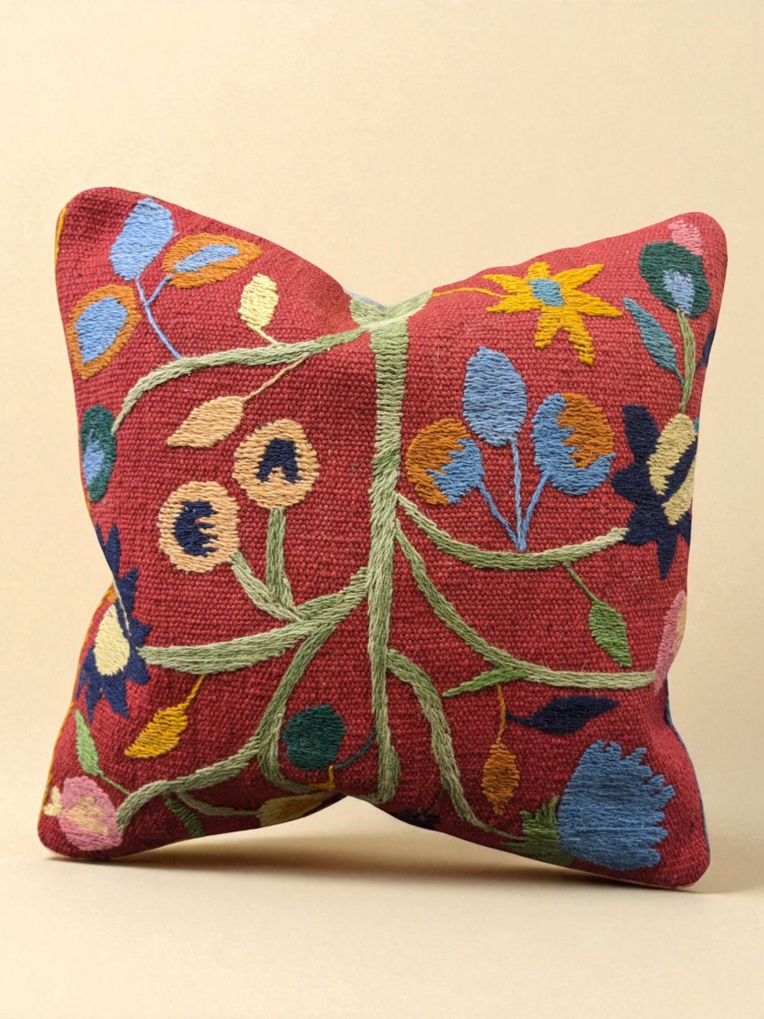Suzani Hand Embroidered Cushion Cover - 45 x 45 cm