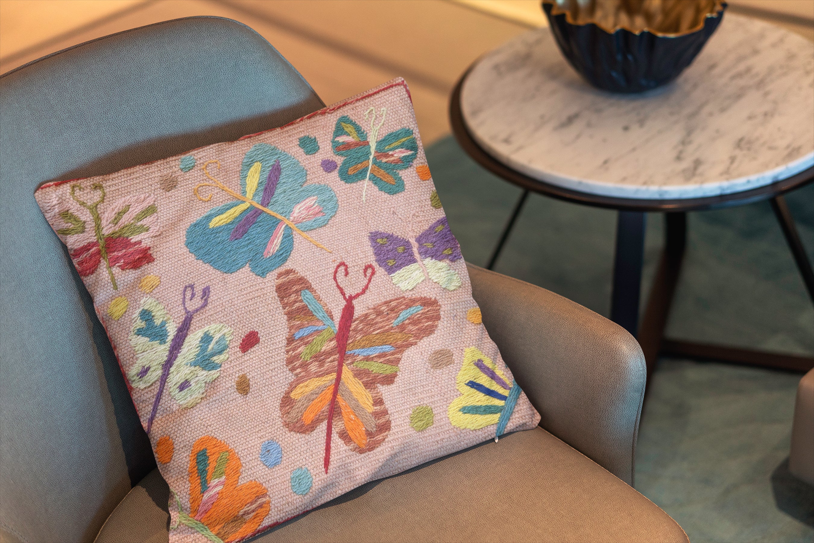 Suzani Hand Embroidered Cushion Cover - 45 x 45 cm