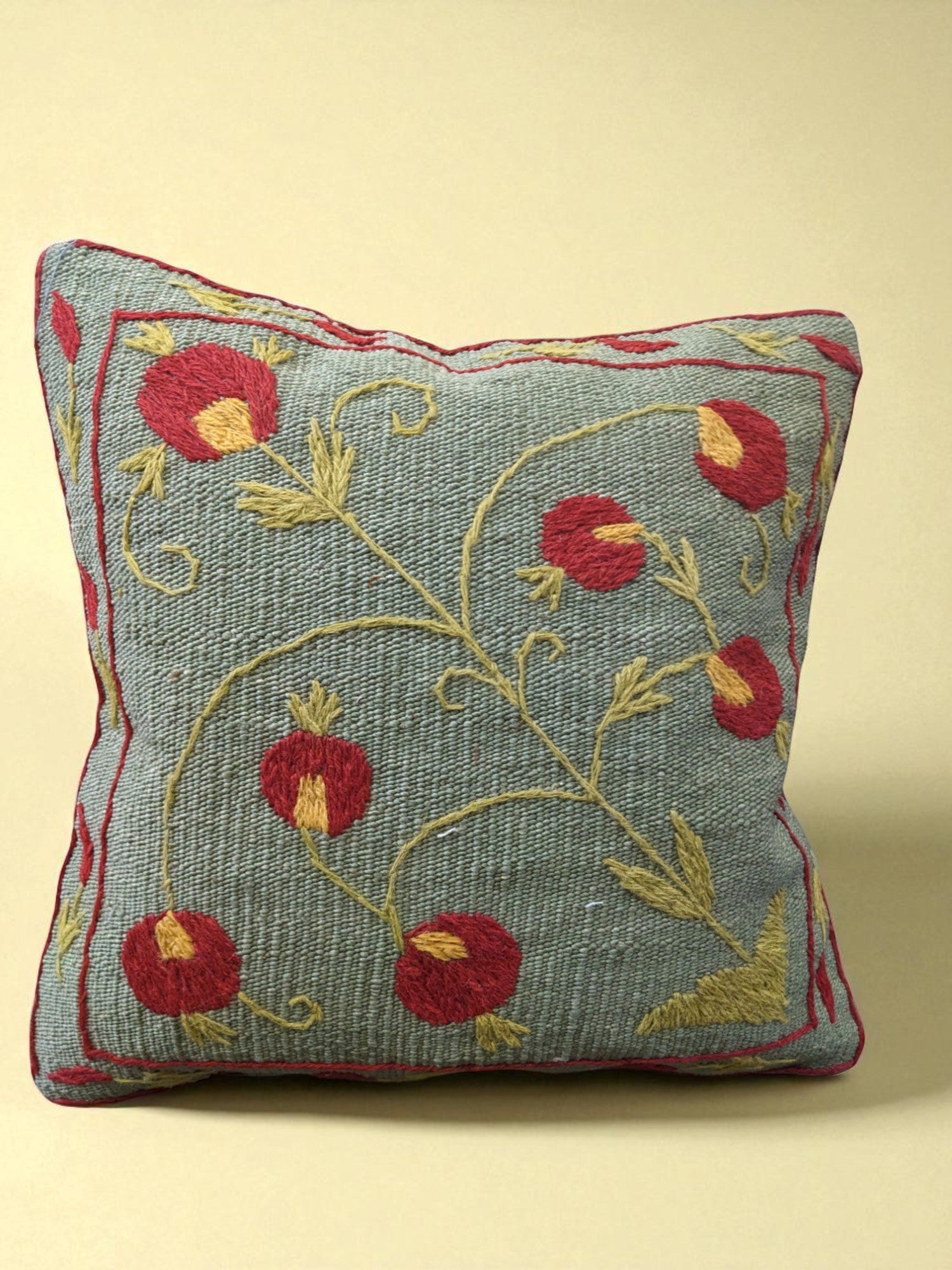 Suzani Hand Embroidered Cushion Cover - 45 x 45 cm