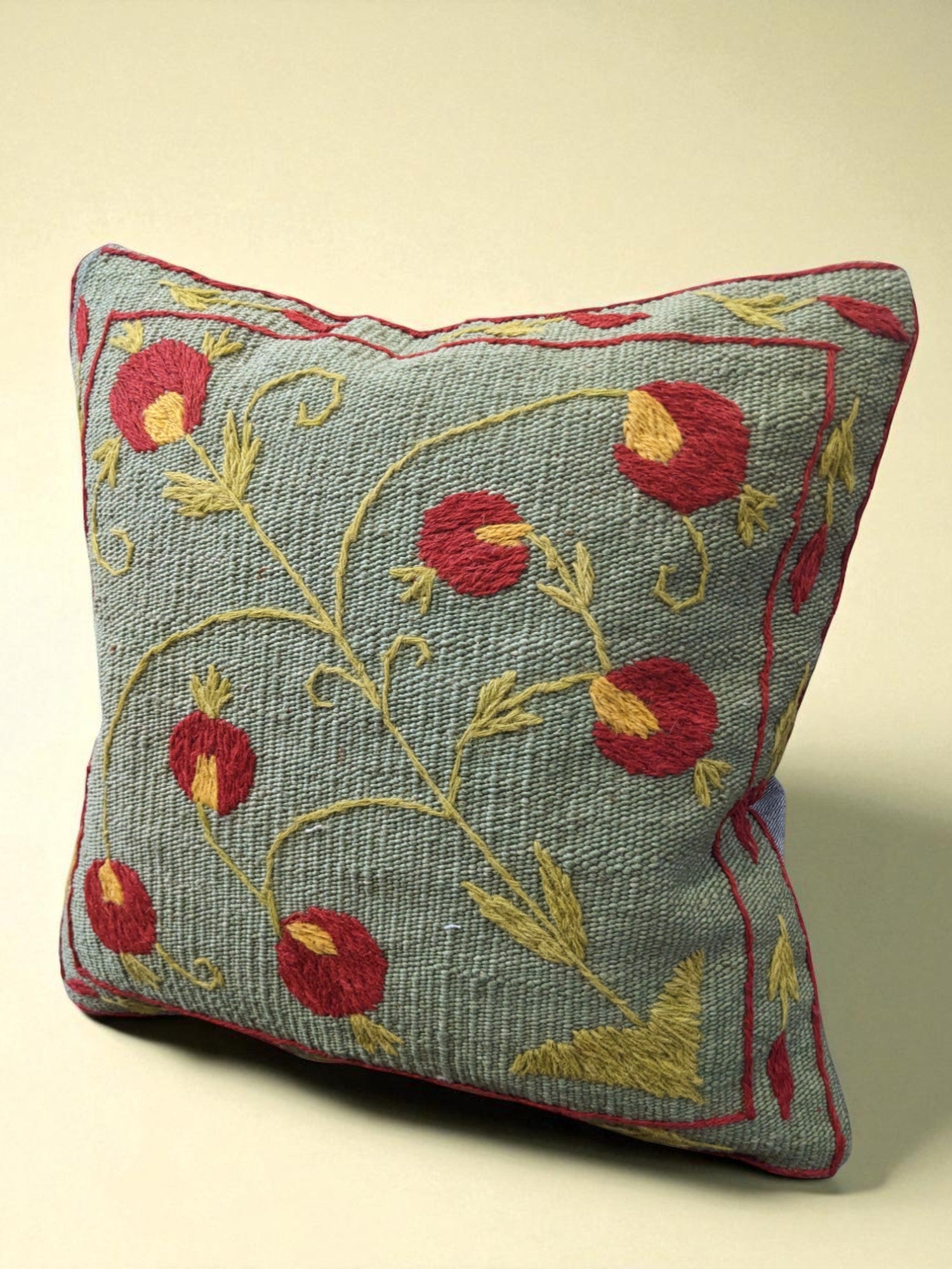 Suzani Hand Embroidered Cushion Cover - 45 x 45 cm