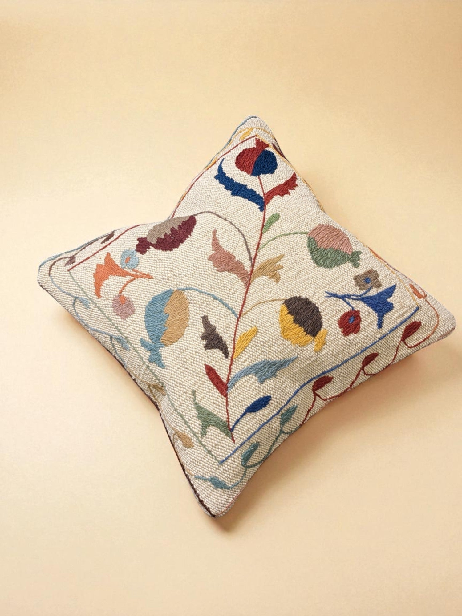 Suzani Hand Embroidered Cushion Cover - 45 x 45 cm