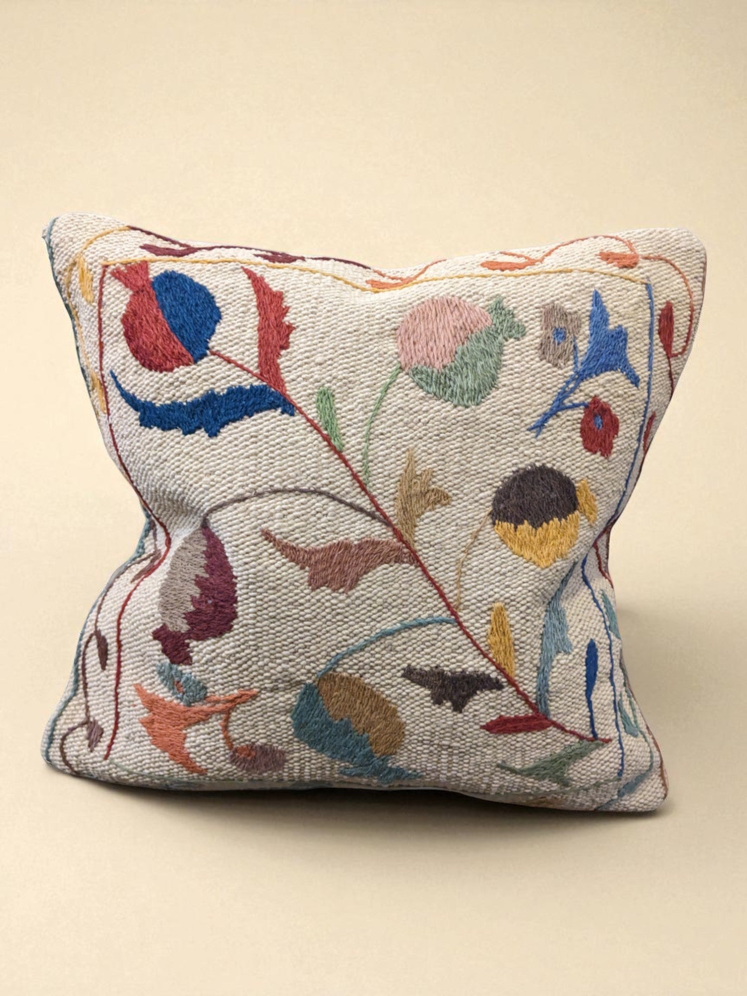 Suzani Hand Embroidered Cushion Cover - 45 x 45 cm