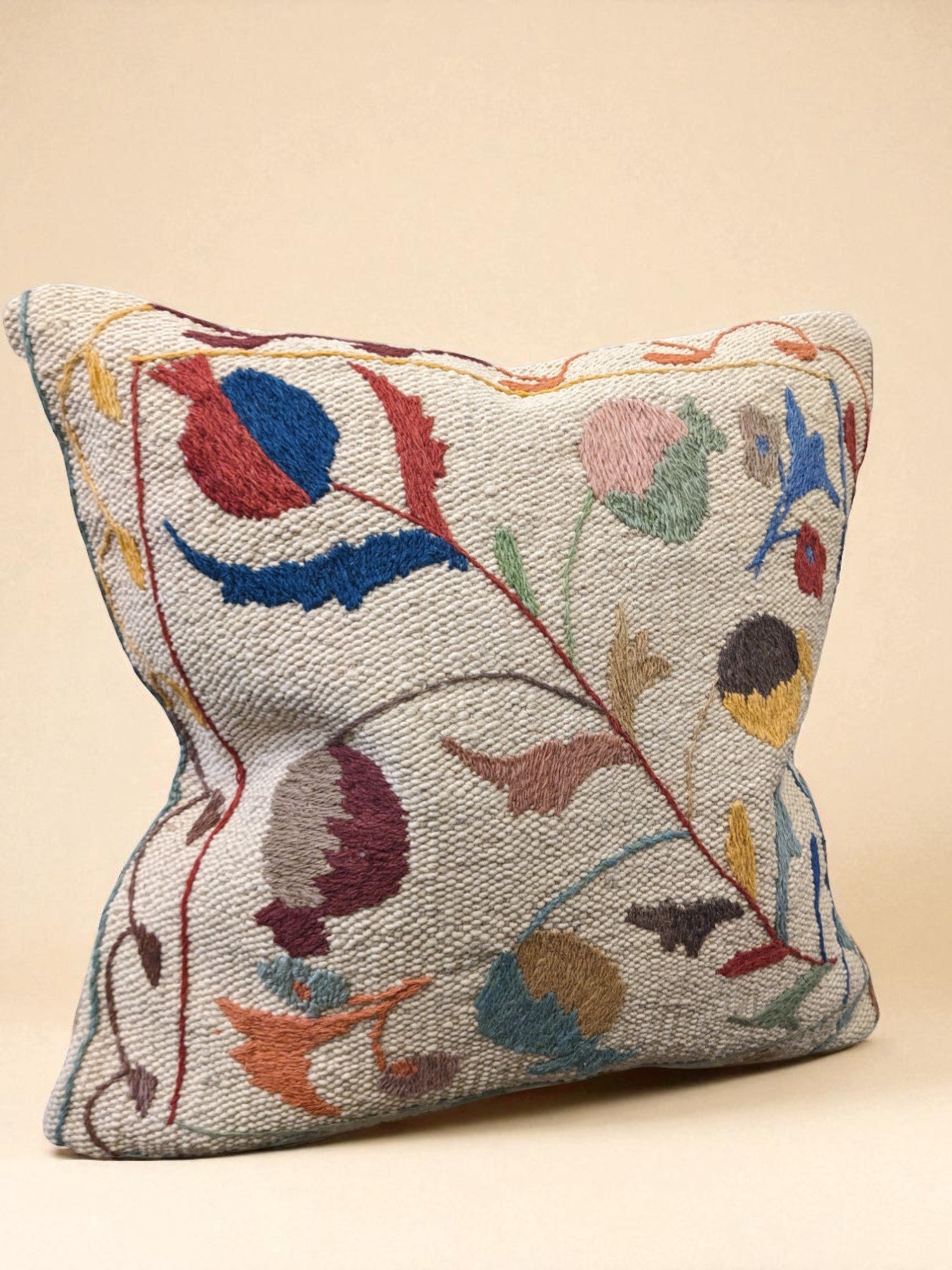 Suzani Hand Embroidered Cushion Cover - 45 x 45 cm