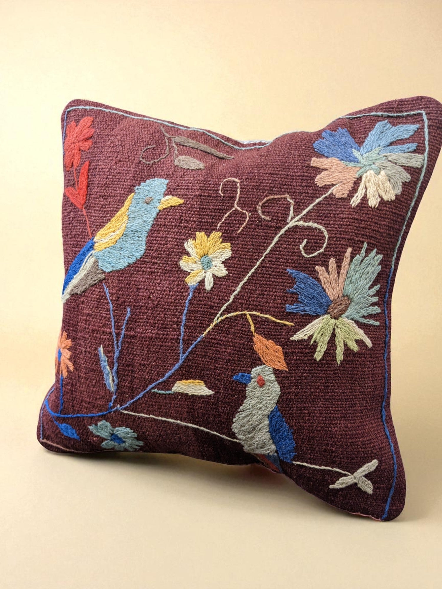 Suzani Hand Embroidered Cushion Cover - 45 x 45 cm