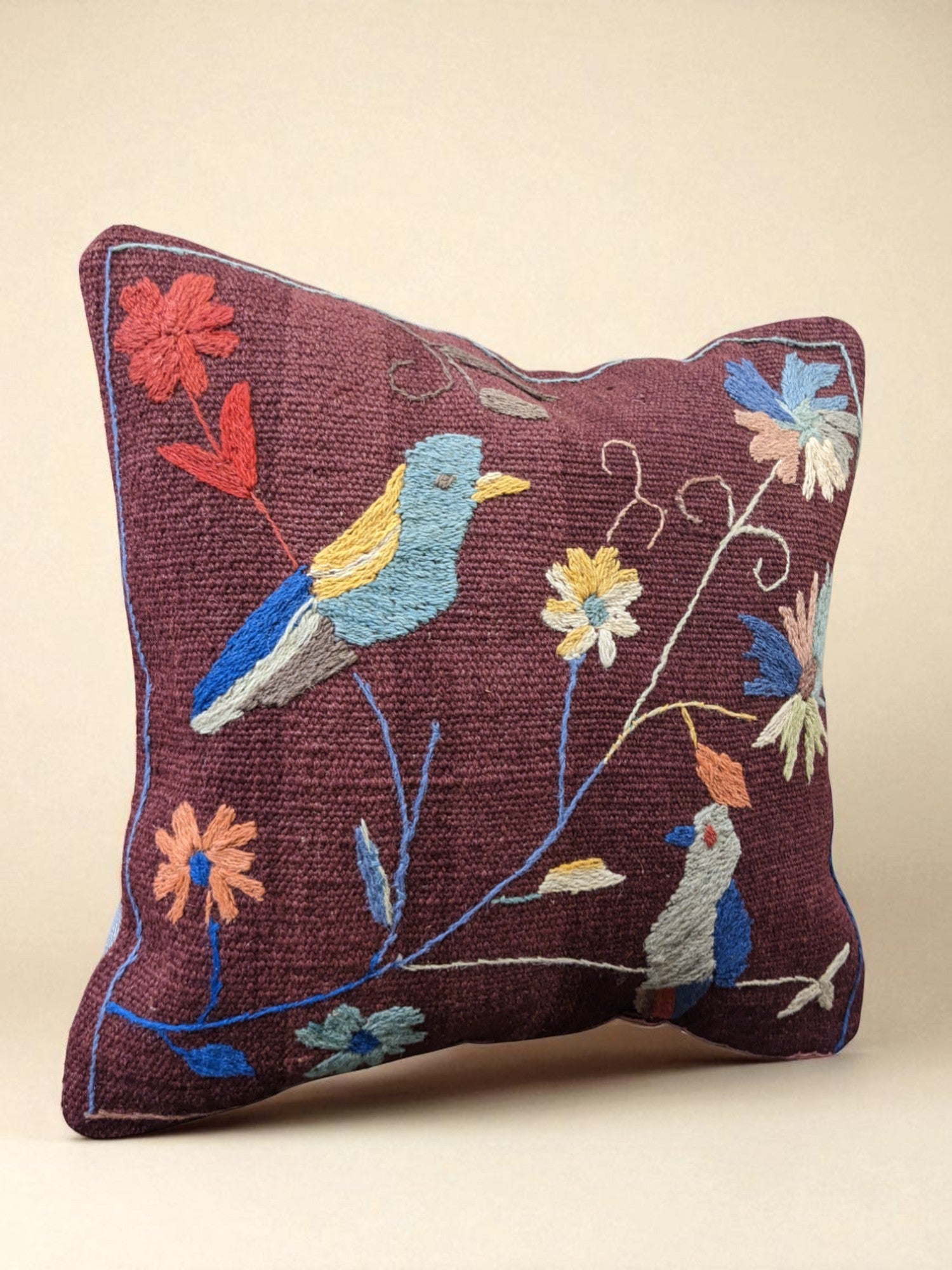 Suzani Hand Embroidered Cushion Cover - 45 x 45 cm