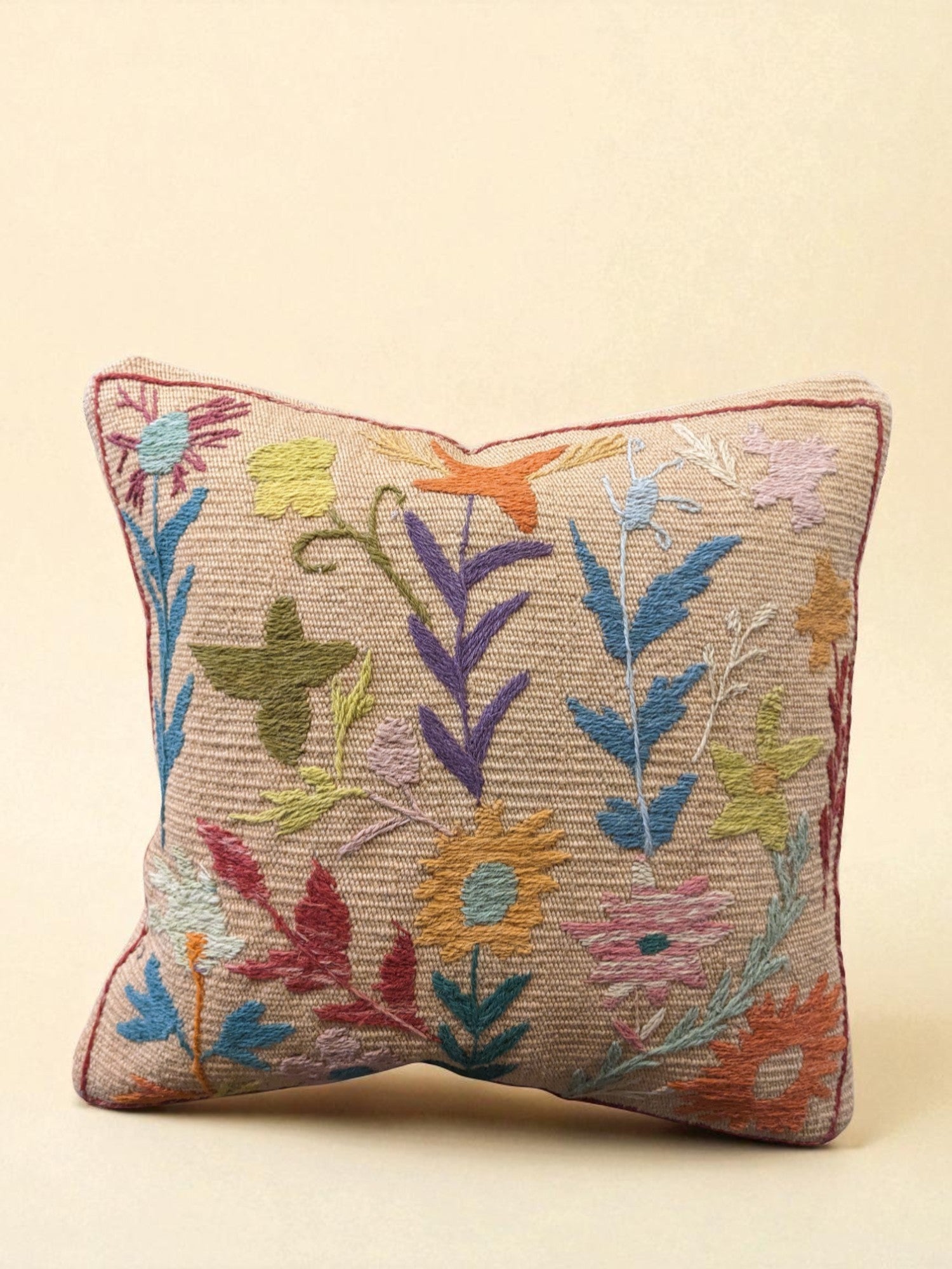 Suzani Hand Embroidered Cushion Cover - 45 x 45 cm
