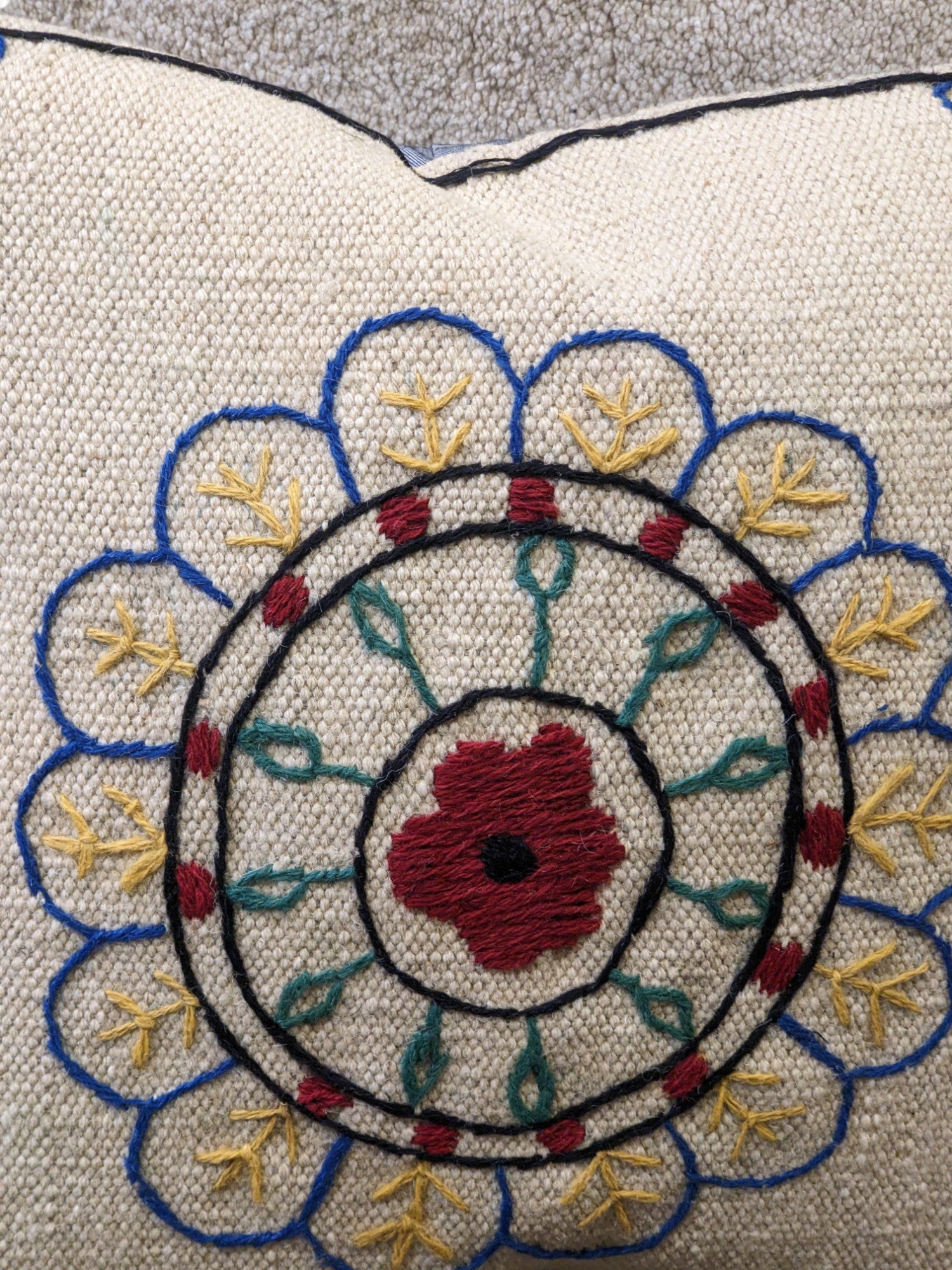 Suzani Hand Embroidered Cushion Cover - 45 x 45 cm