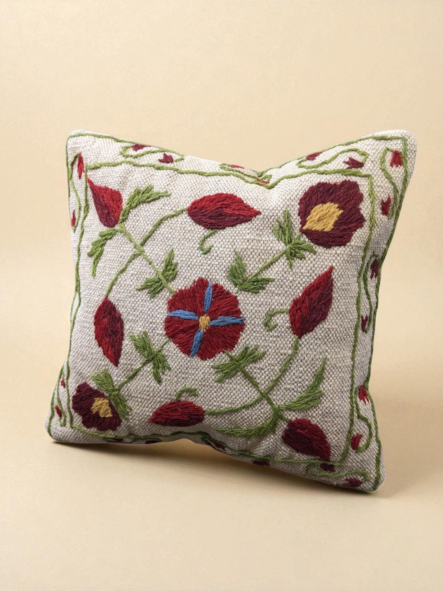 Suzani Hand Embroidered Cushion Cover - 45 x 45 cm
