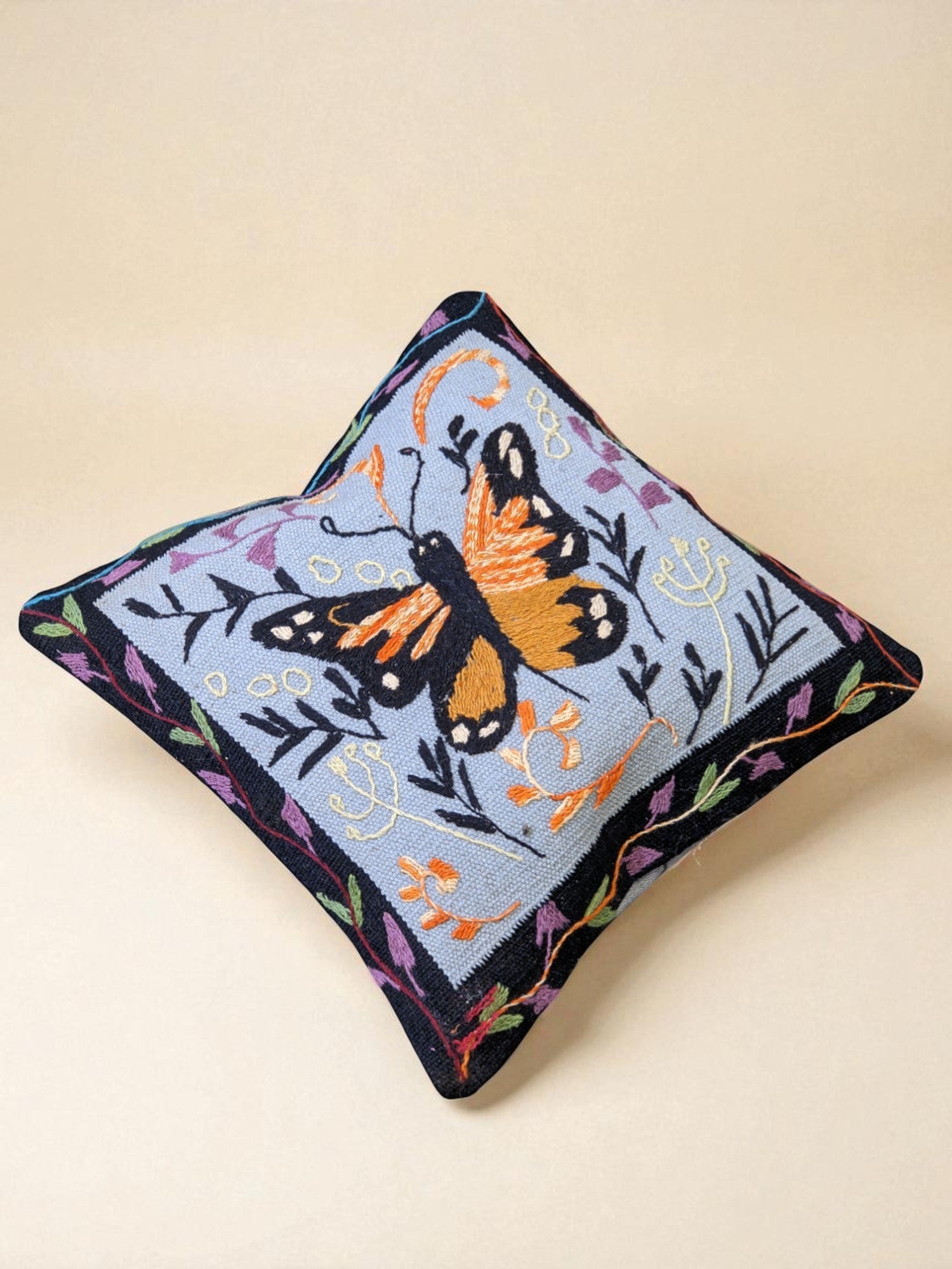Suzani Hand Embroidered Cushion Cover - 45 x 45 cm