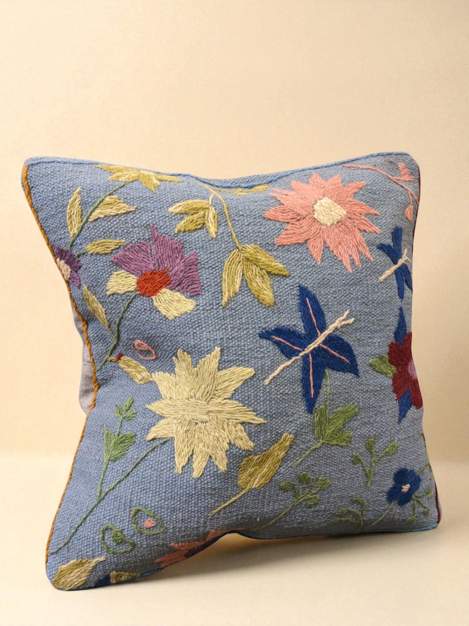 Suzani Hand Embroidered Cushion Cover - 45 x 45 cm