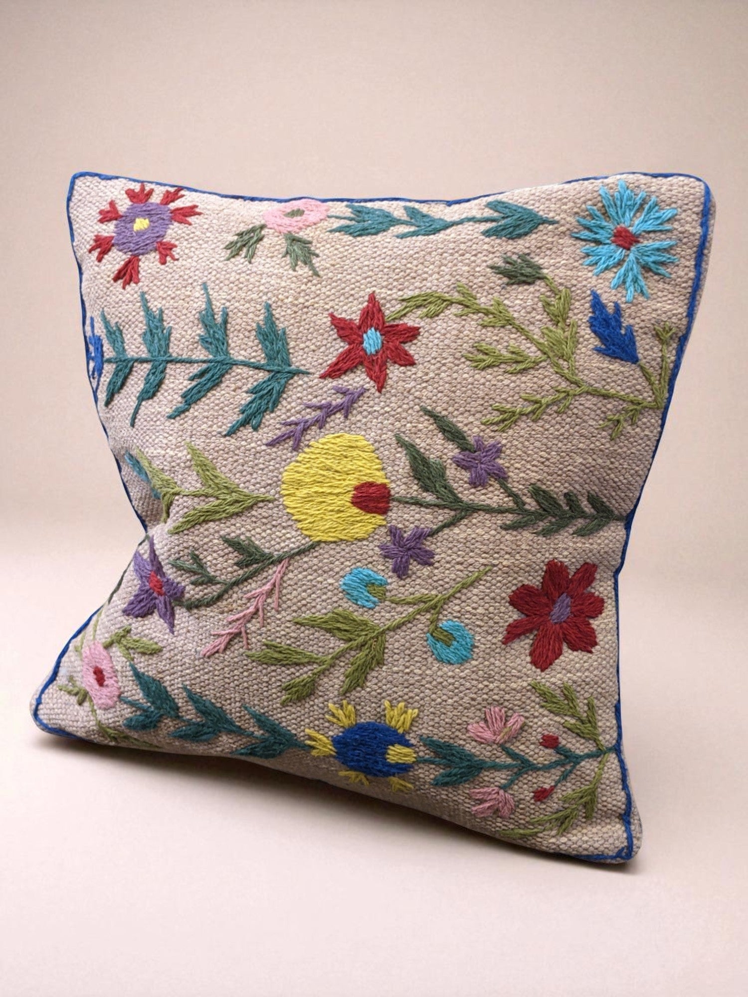 Suzani Hand Embroidered Cushion Cover - 45 x 45 cm