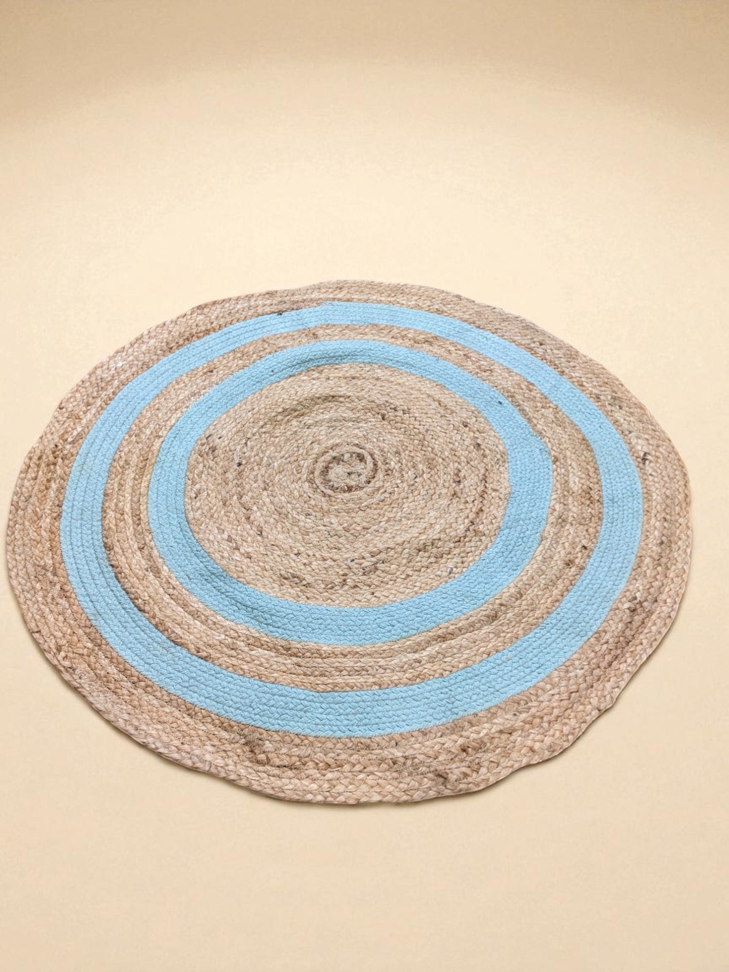 Braided Natural Round Jute Rug - 91 x 91 cm