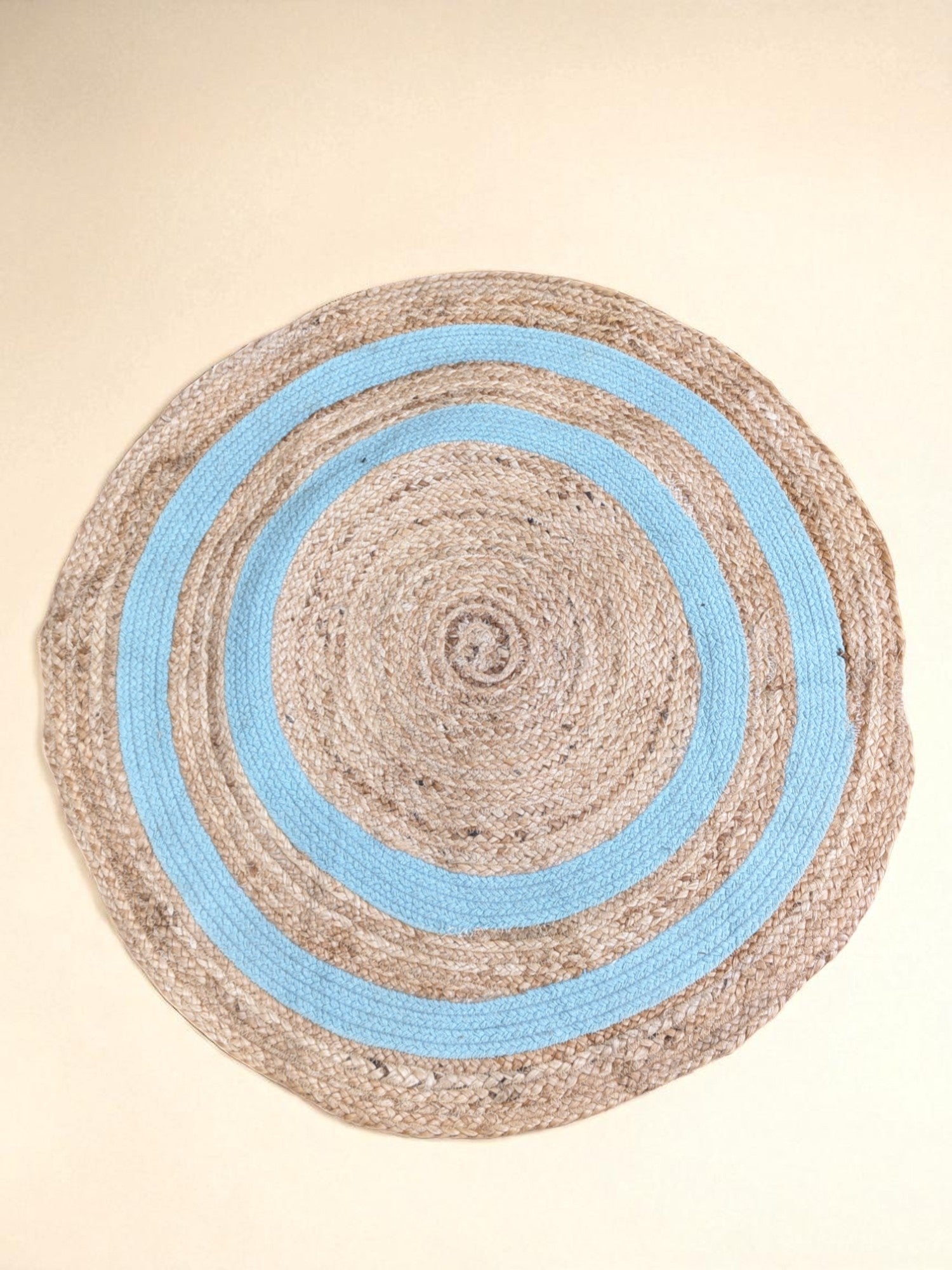 Braided Natural Round Jute Rug - 91 x 91 cm