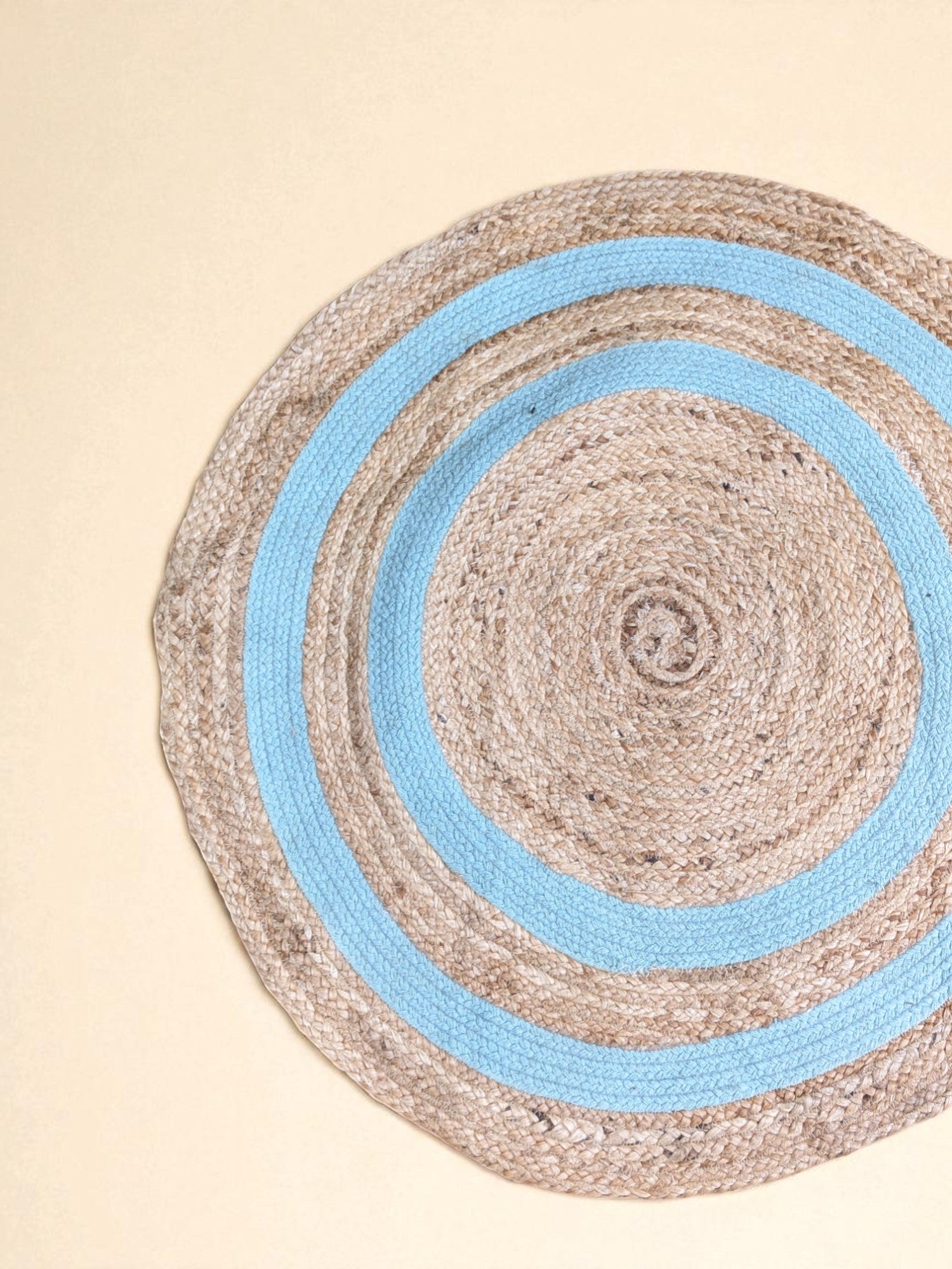 Braided Natural Round Jute Rug - 91 x 91 cm