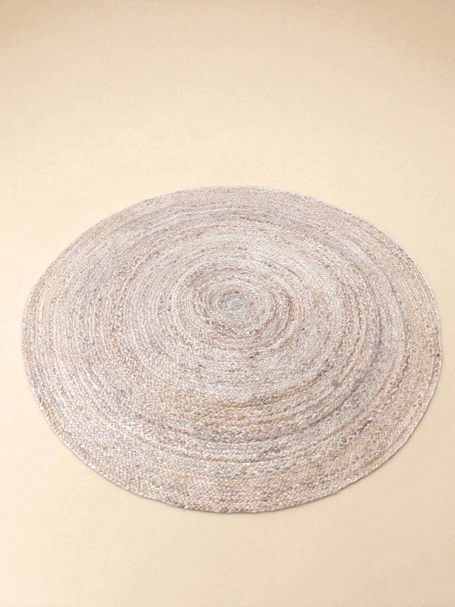 Braided Natural Round Jute Rug  - 94 x 94 cm