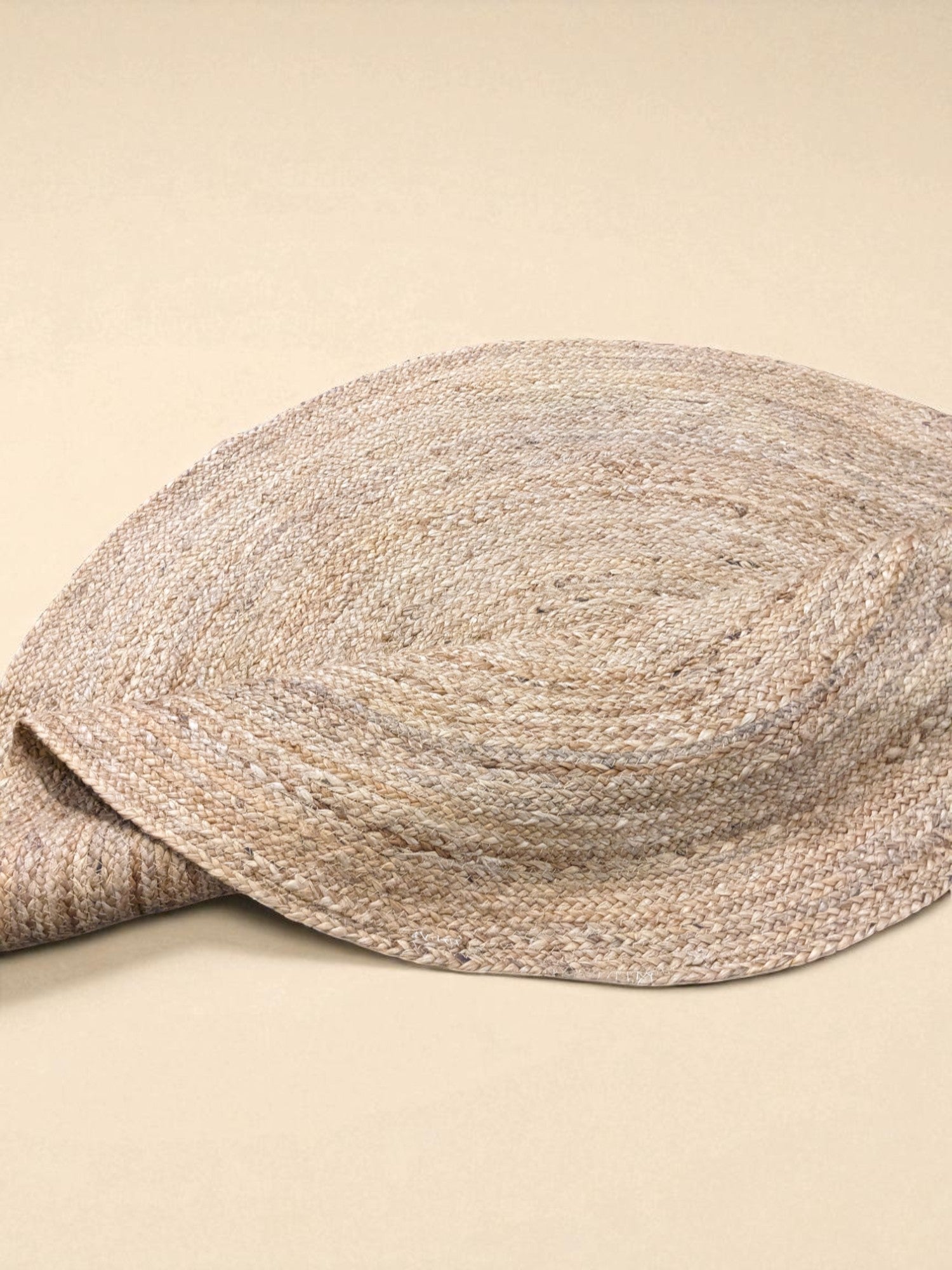 Braided Natural Round Jute Rug  - 94 x 94 cm