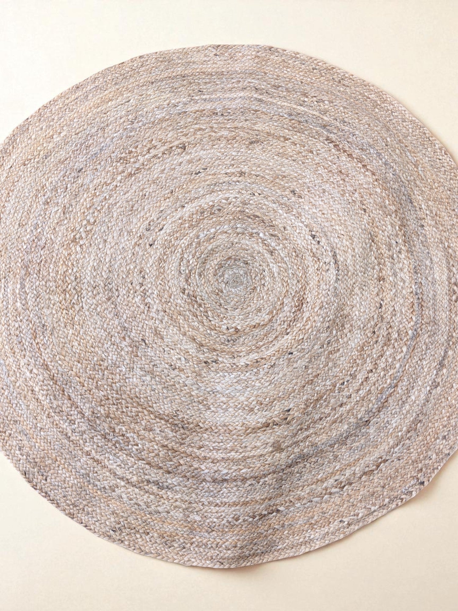 Braided Natural Round Jute Rug  - 94 x 94 cm