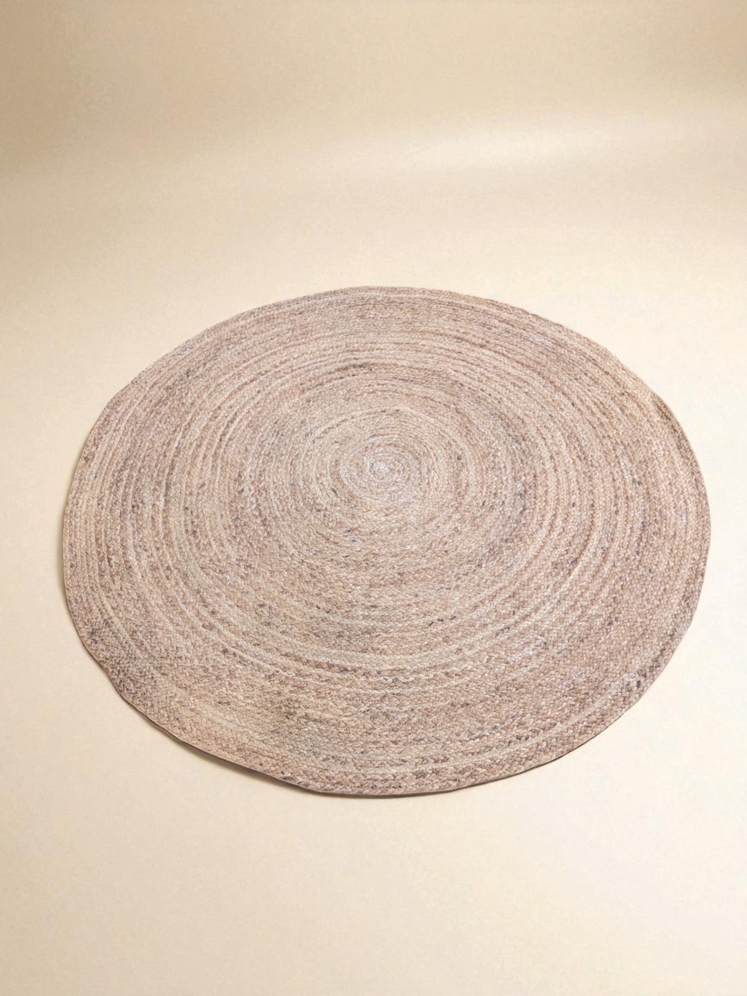 Braided Natural Round Jute Rug - 122 x 122 cm