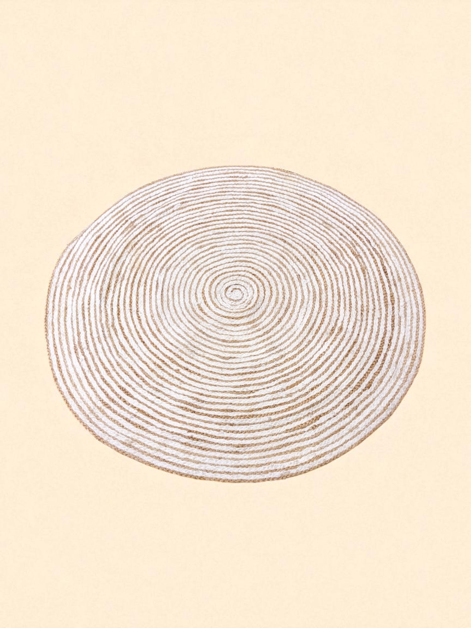 Braided Natural Round Jute Rug - 101 x 101 cm