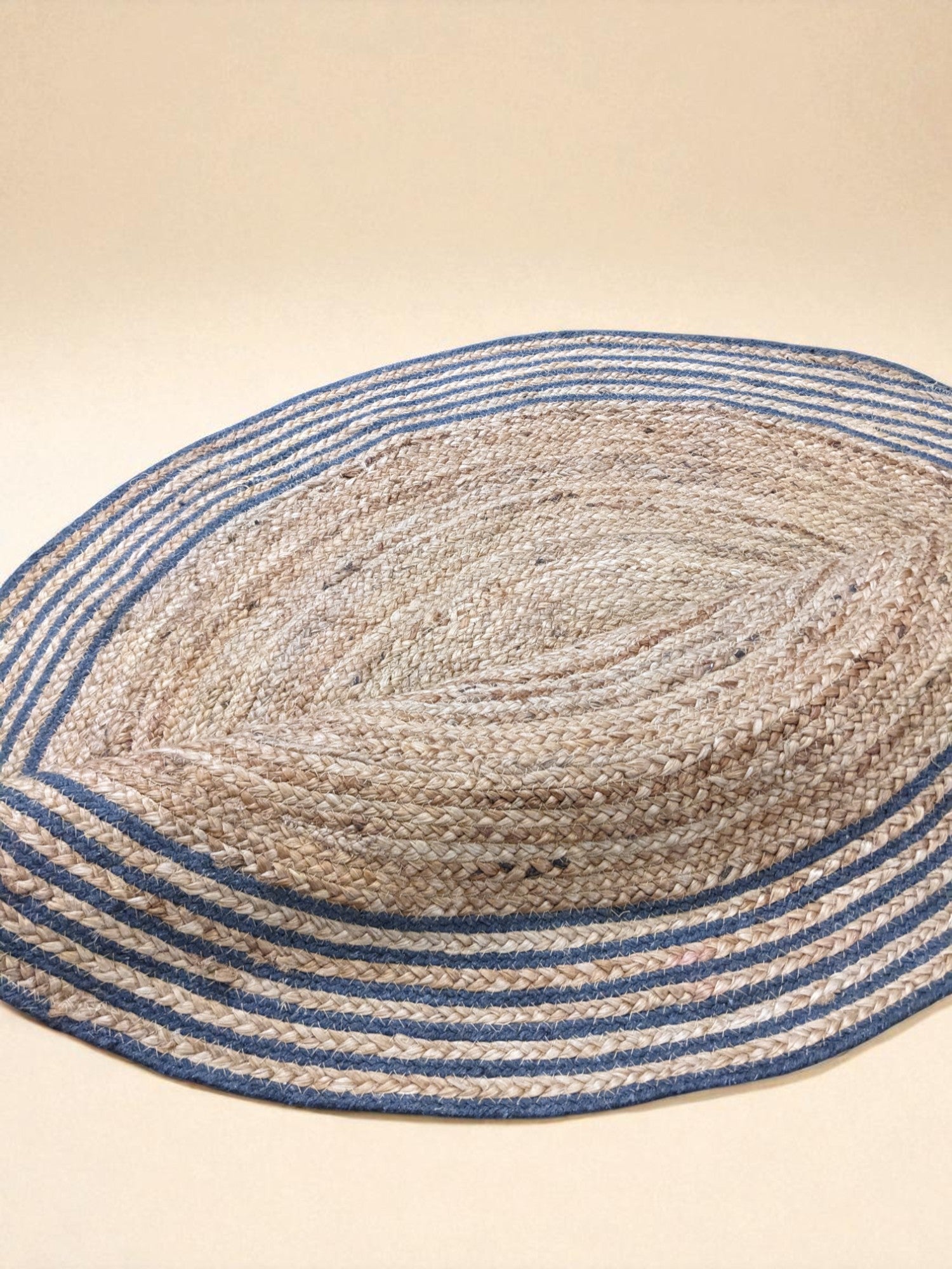Braided Natural Round Jute Rug  - 94 x 94 cm