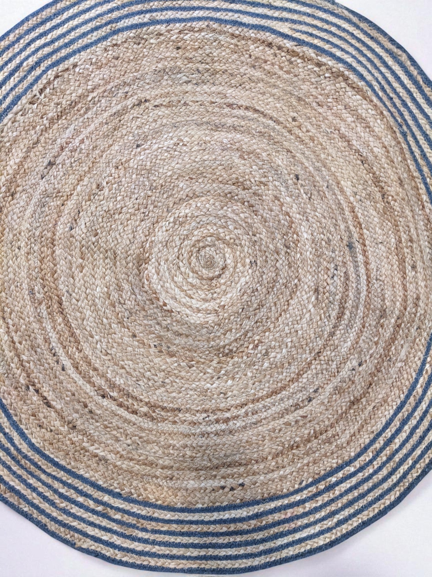 Braided Natural Round Jute Rug  - 94 x 94 cm