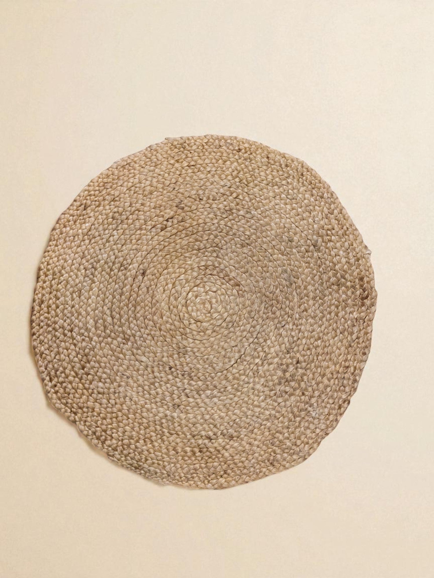 Braided Natural Round Jute Rug - 85 x 85 cm