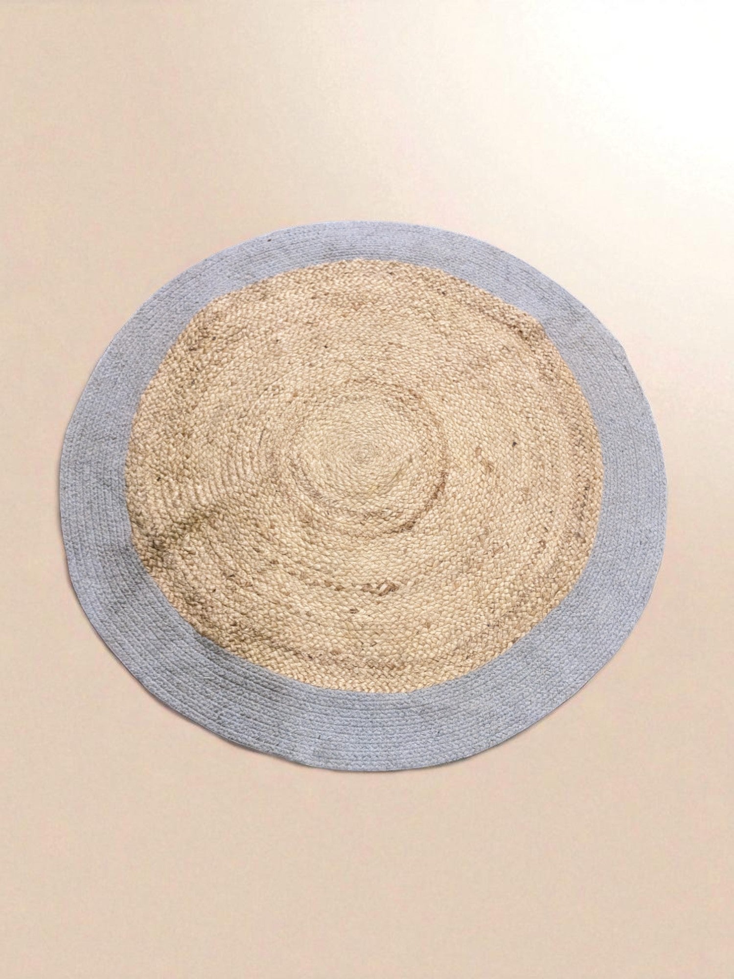 Braided Natural Round Jute Rug  - 64 x 64 cm