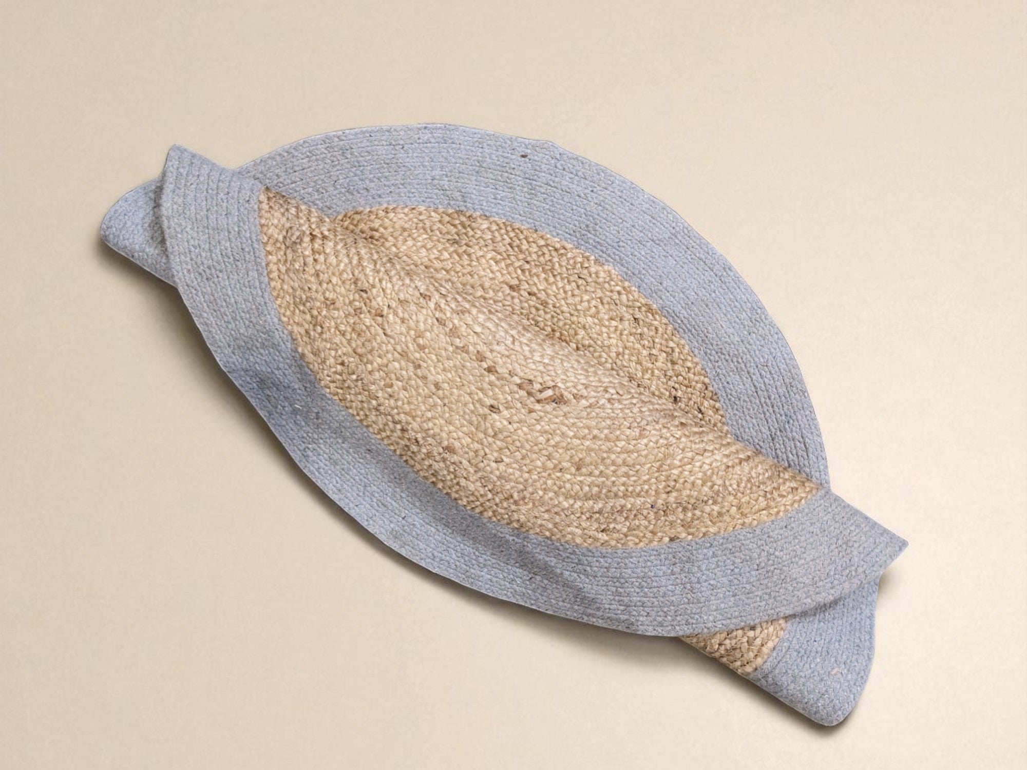 Braided Natural Round Jute Rug  - 64 x 64 cm