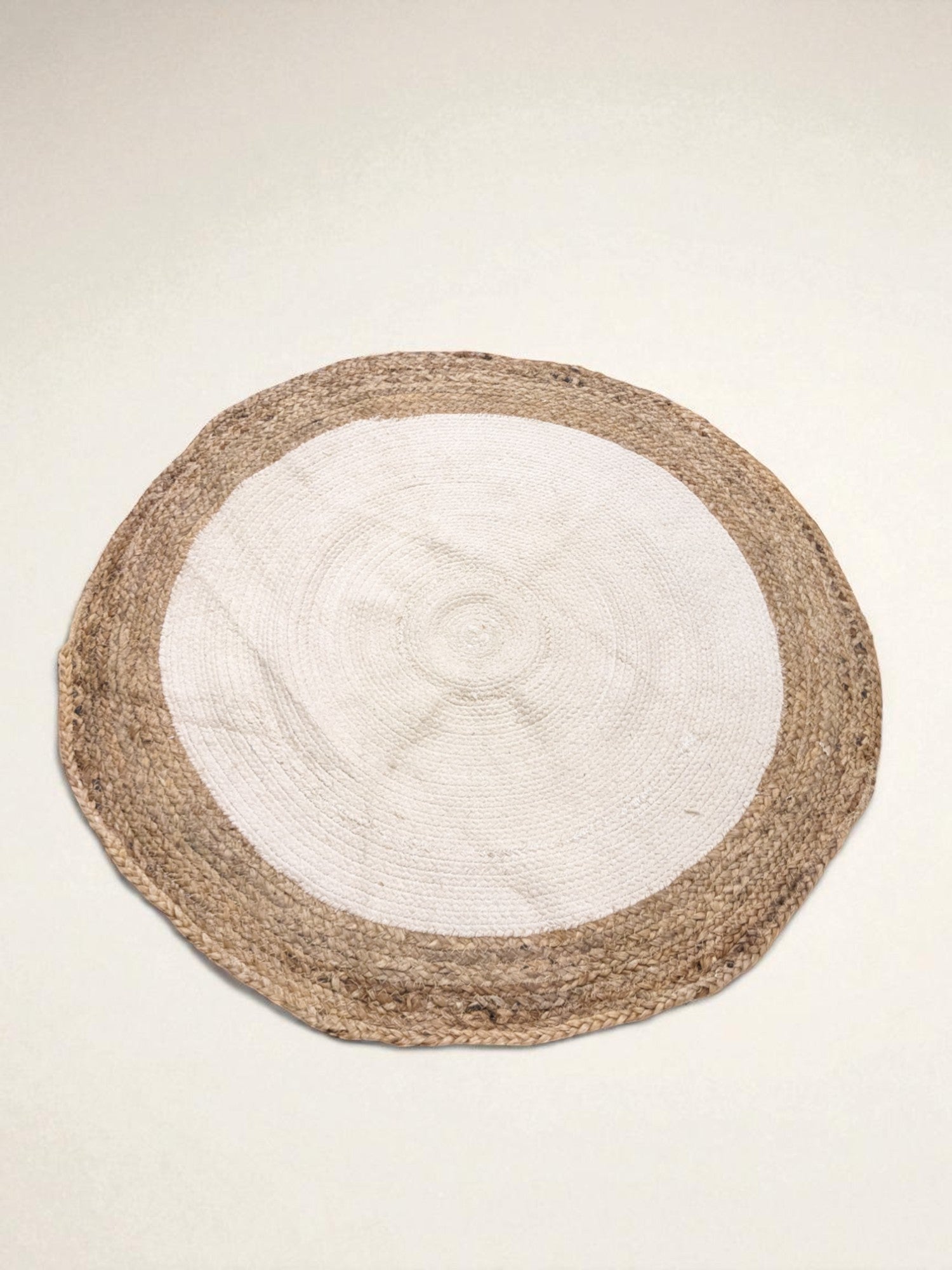 Braided Natural Round Jute Rug  - 91 x 91 cm