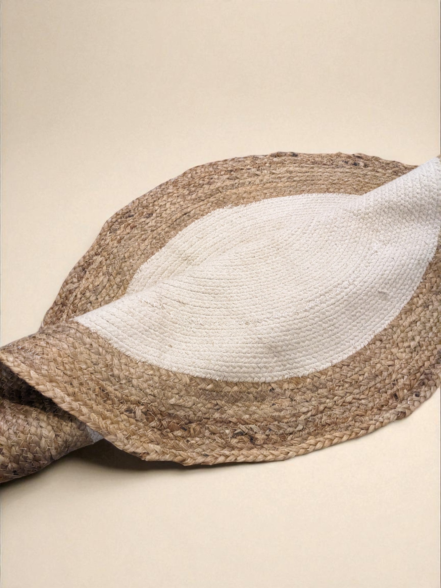 Braided Natural Round Jute Rug  - 91 x 91 cm