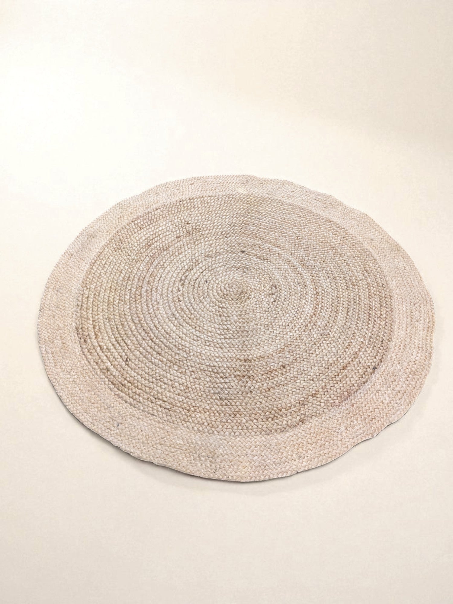 Braided Natural Round Jute Rug  - 125 x 125 cm