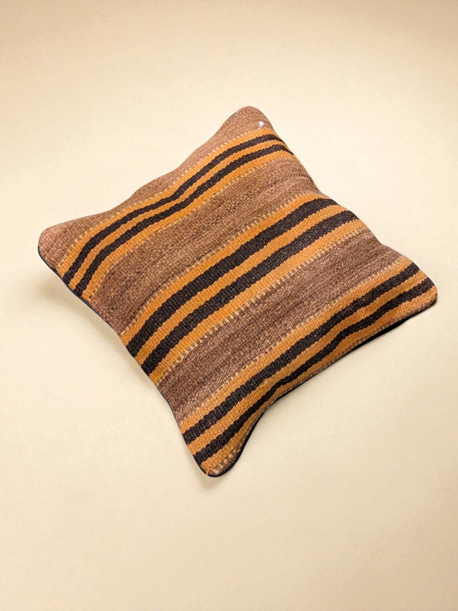 Turkish Kilim Vintage Cushion Cover - 40 x 40 cm