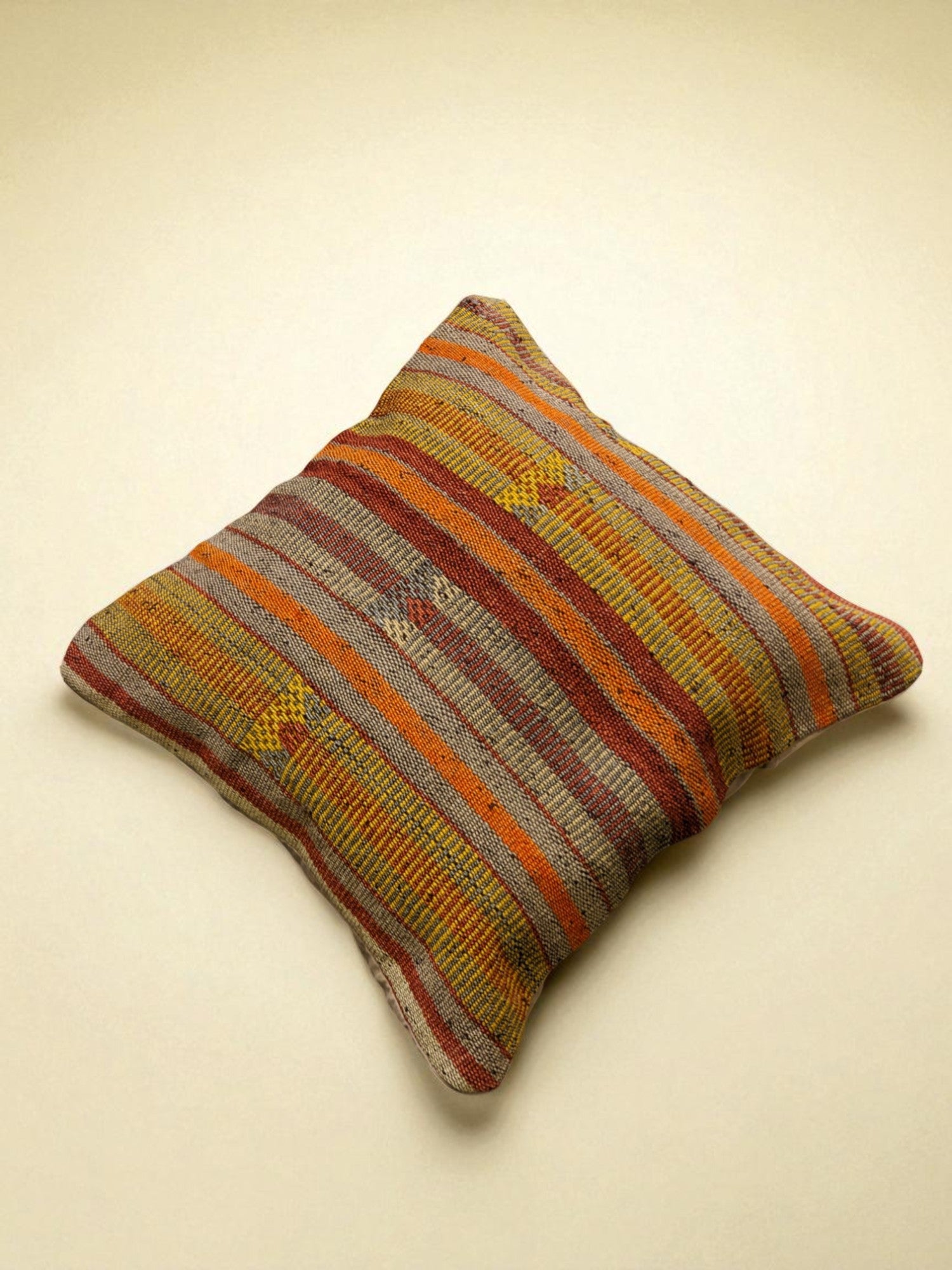 Turkish Kilim Vintage Cushion Cover - 40 x 40 cm