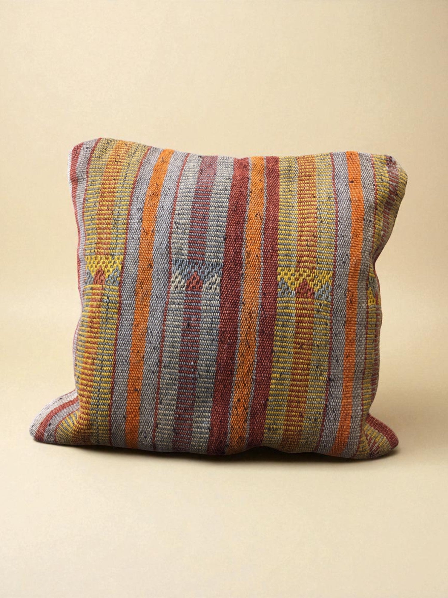 Turkish Kilim Vintage Cushion Cover - 40 x 40 cm