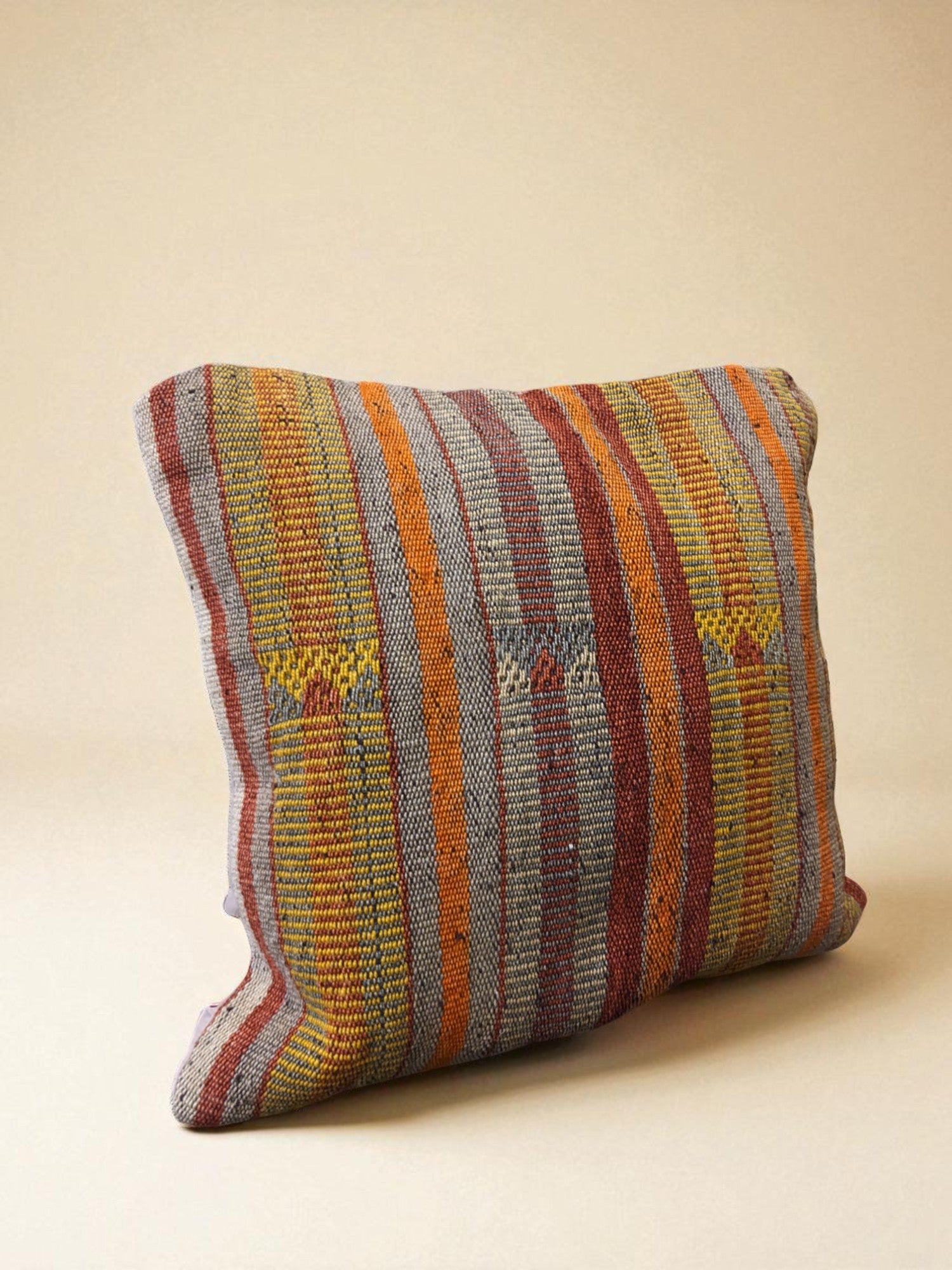 Turkish Kilim Vintage Cushion Cover - 40 x 40 cm