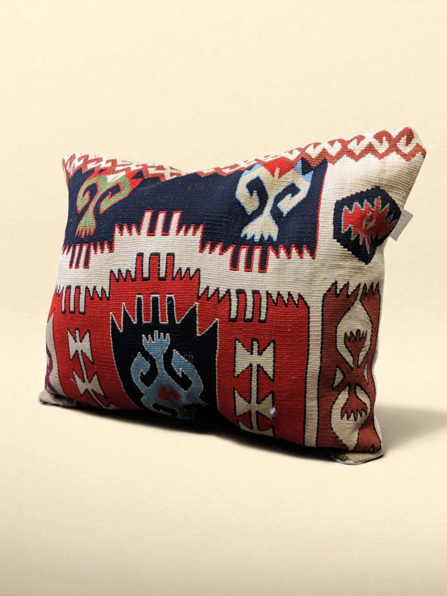 Turkish Kilim Vintage Cushion Cover - 40 x 40 cm