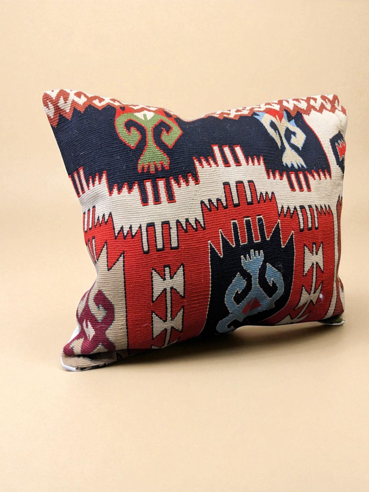 Turkish Kilim Vintage Cushion Cover - 40 x 40 cm