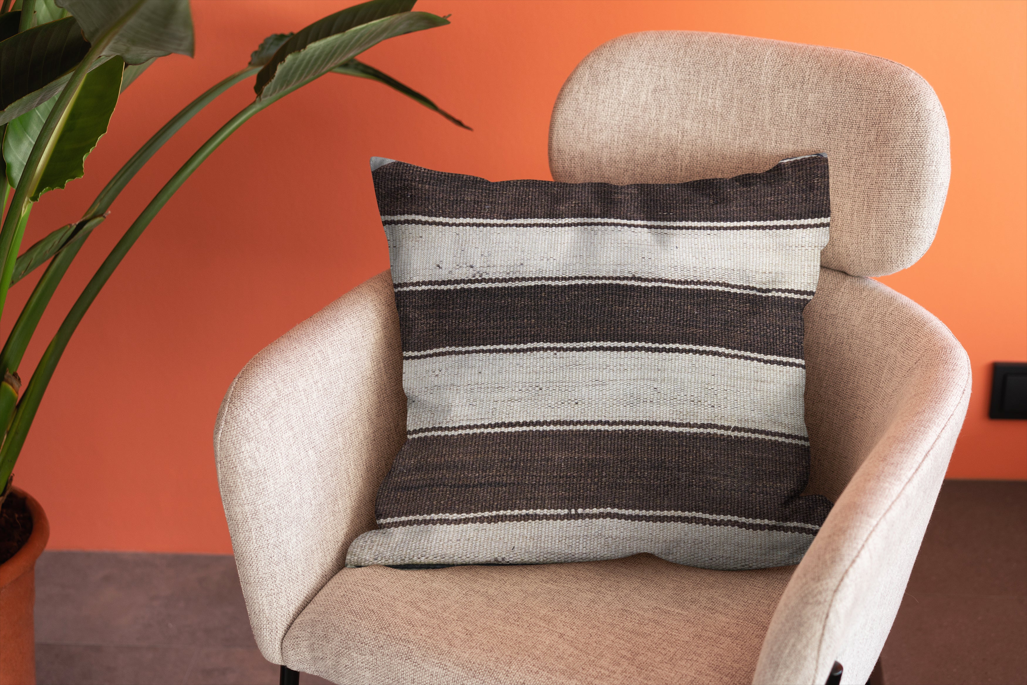 Turkish Kilim Vintage Cushion Cover - 40 x 40 cm