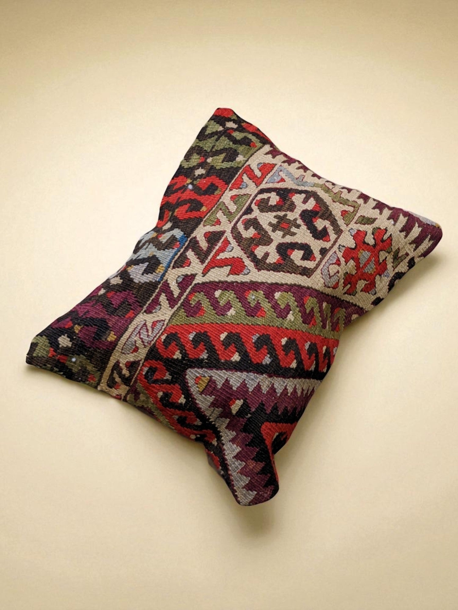 Turkish Kilim Vintage Cushion Cover - 54 x 42 cm