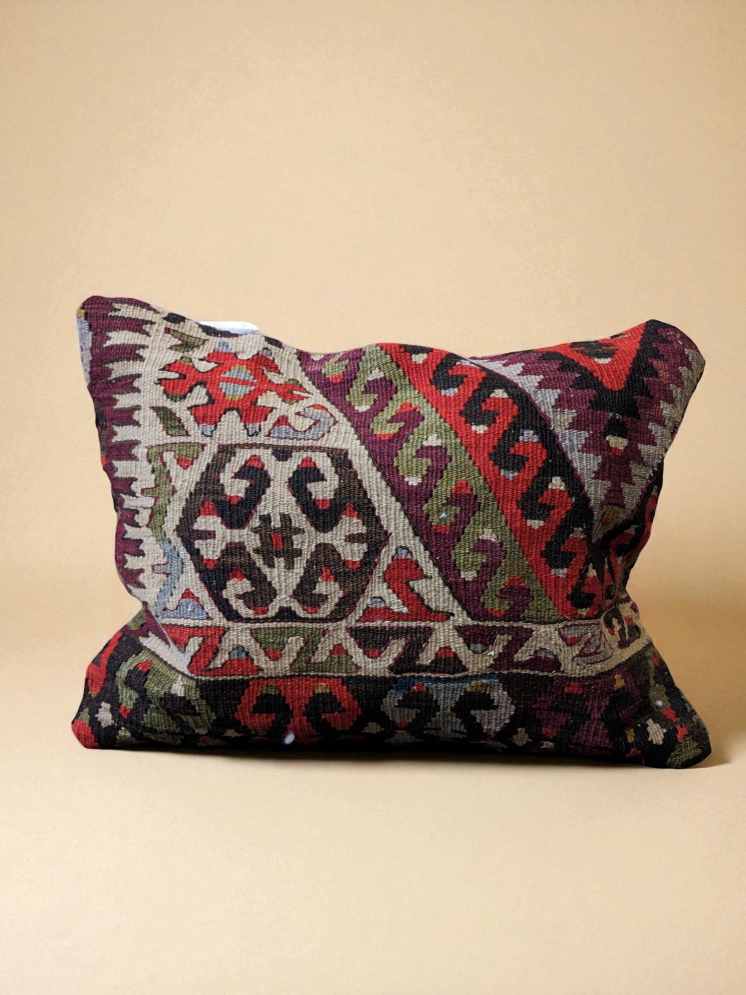 Turkish Kilim Vintage Cushion Cover - 54 x 42 cm