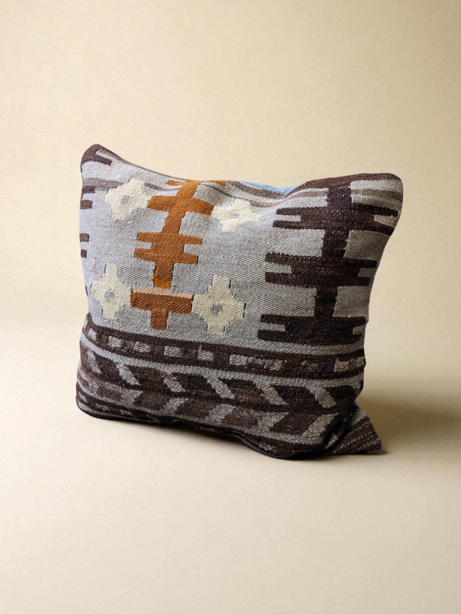 Turkish Kilim Vintage Cushion Cover - 40 x 40 cm