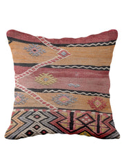 Turkish Kilim Vintage Cushion Cover - 40 x 40 cm