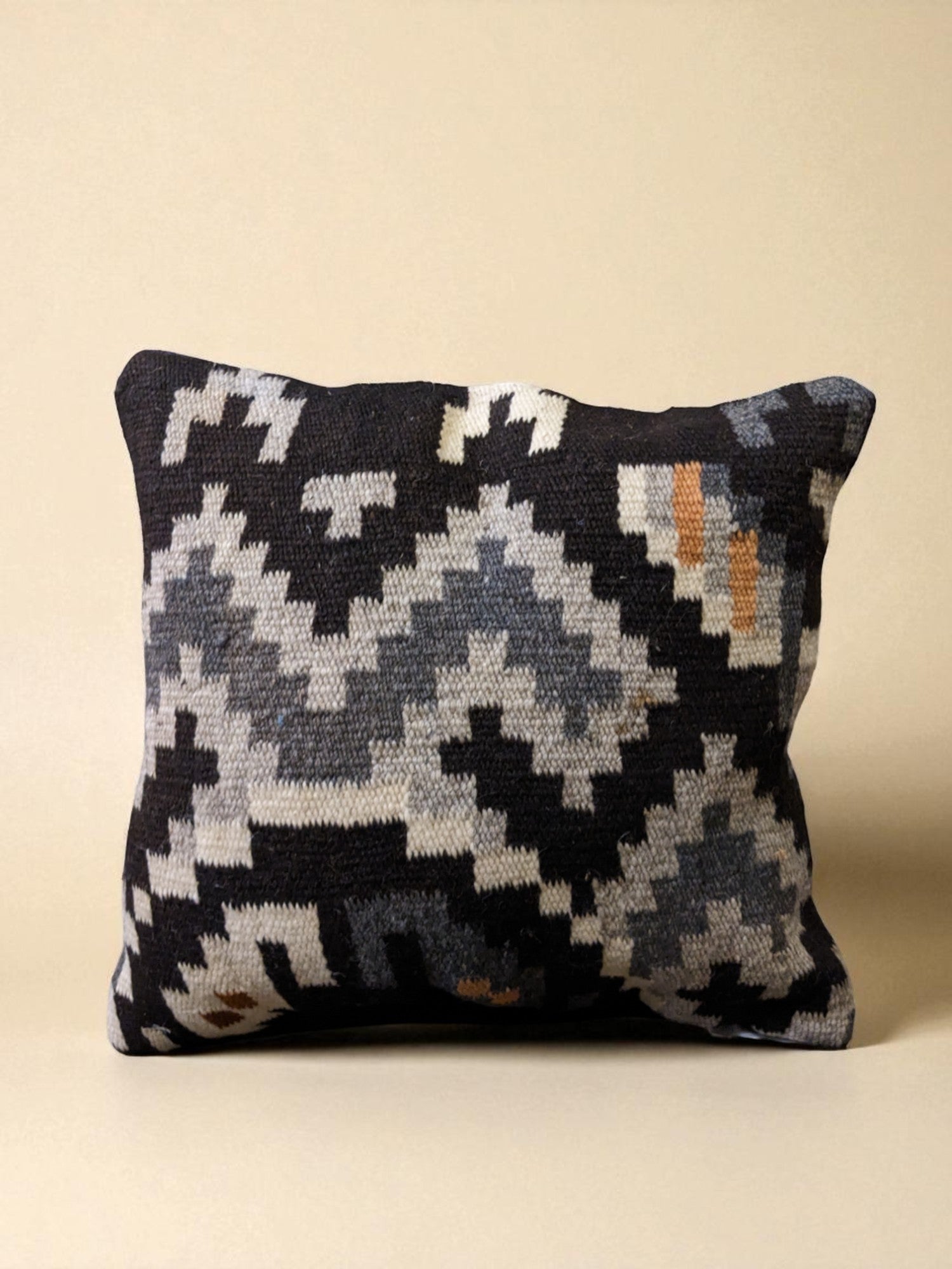 Turkish Kilim Vintage Cushion Cover - 40 x 40 cm