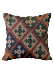 Turkish Kilim Vintage Cushion Cover - 40 x 40 cm
