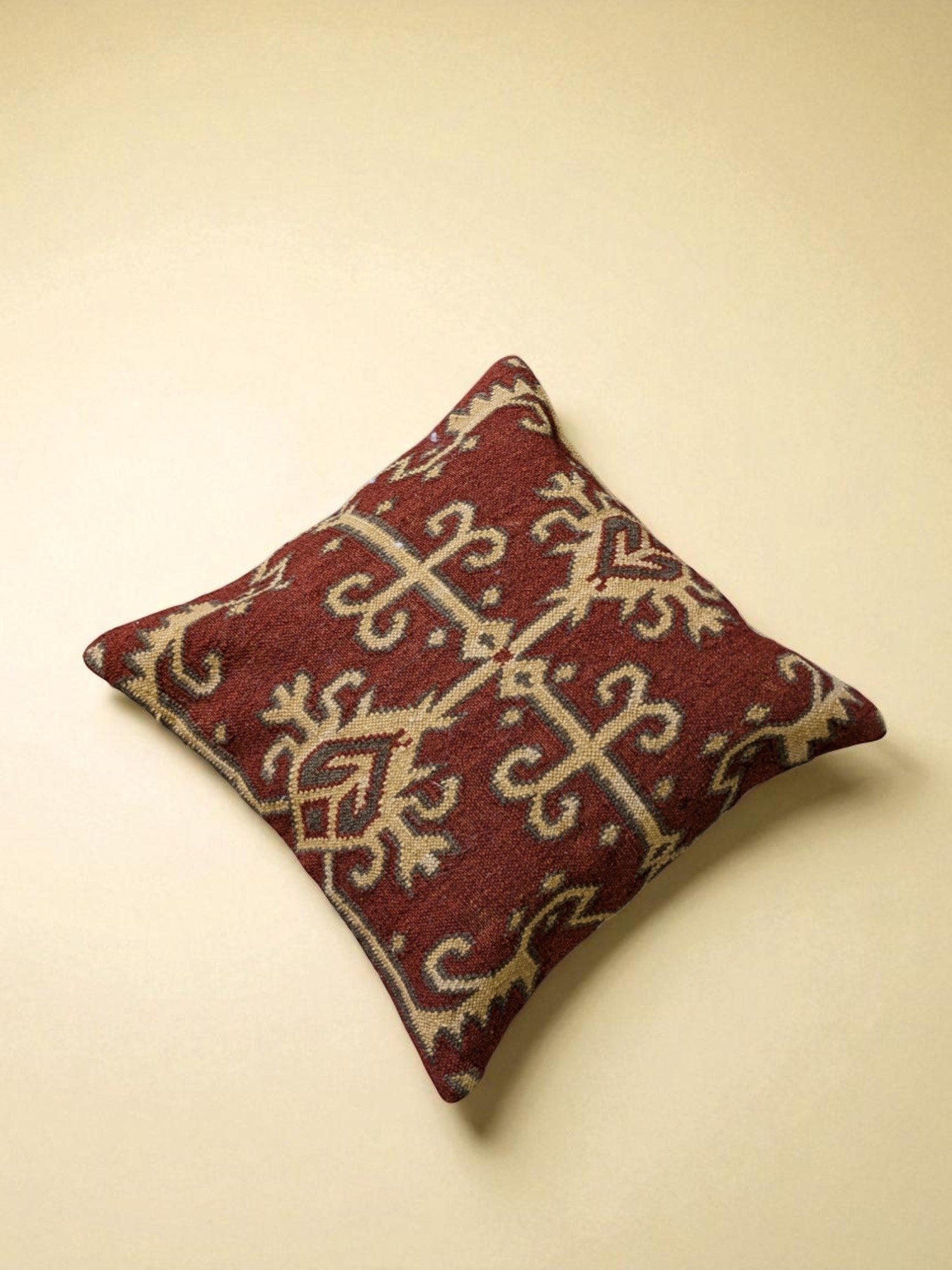 Turkish Kilim Vintage Cushion Cover - 40 x 40 cm