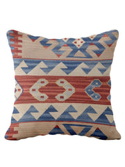 Turkish Kilim Vintage Cushion Cover - 40 x 40 cm
