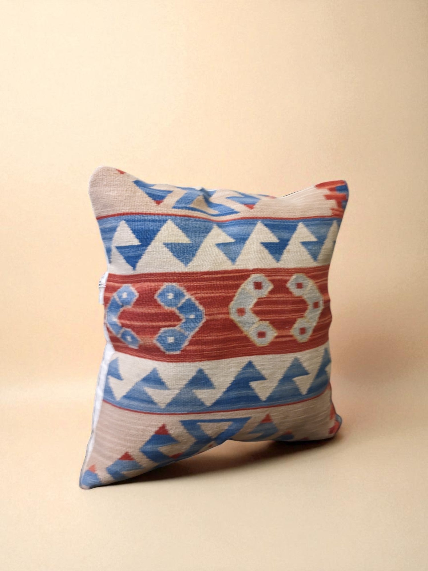 Turkish Kilim Vintage Cushion Cover - 40 x 40 cm