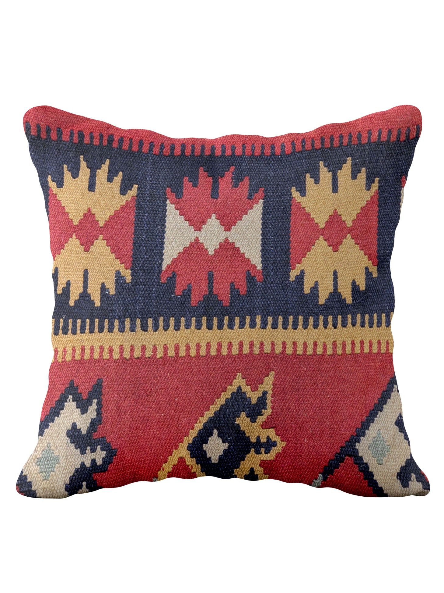 Turkish Kilim Vintage Cushion Cover - 40 x 40 cm