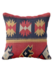 Turkish Kilim Vintage Cushion Cover - 40 x 40 cm